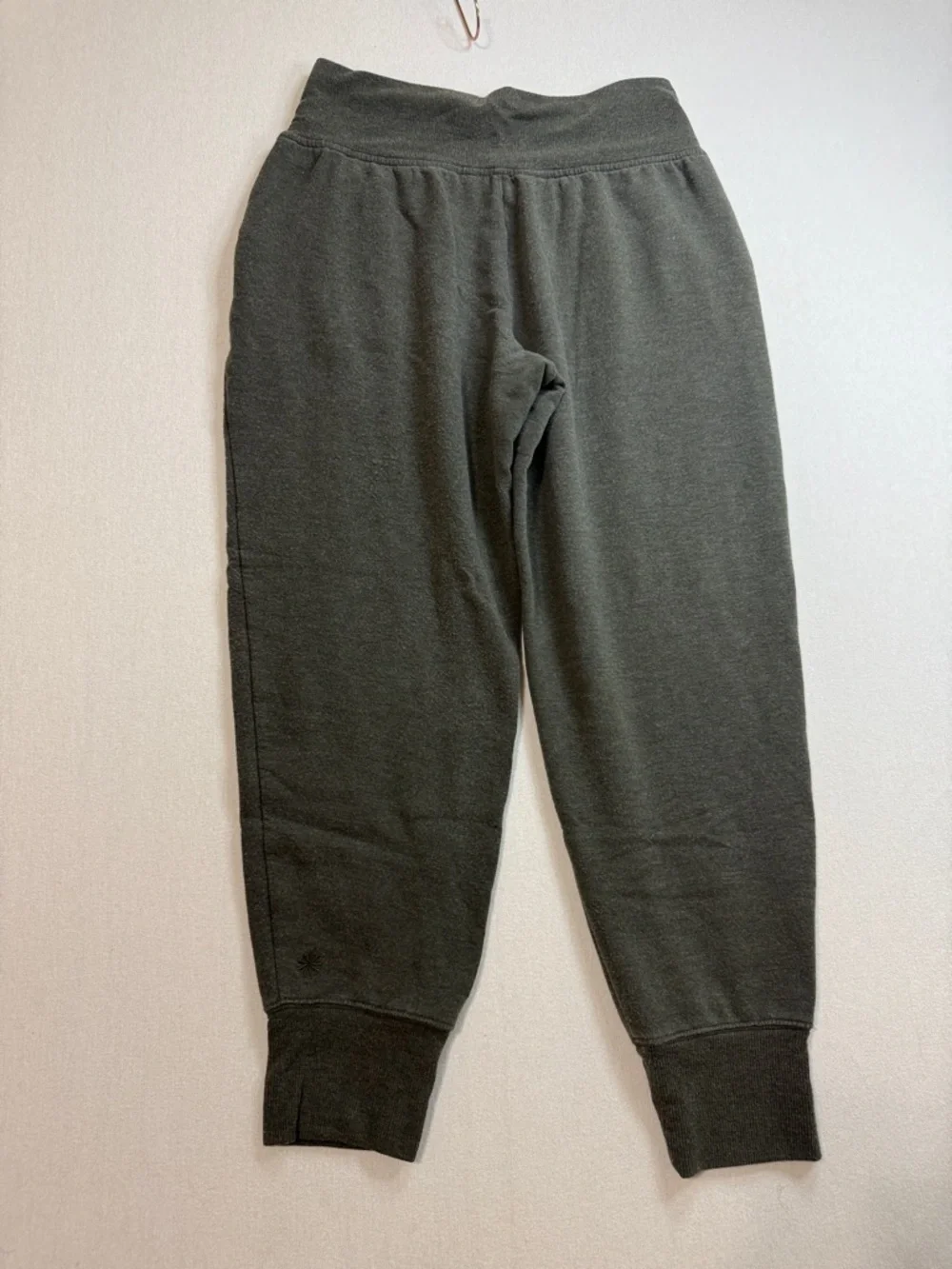 Athleta Olive Green Knit Joggers with Rib Cuffs